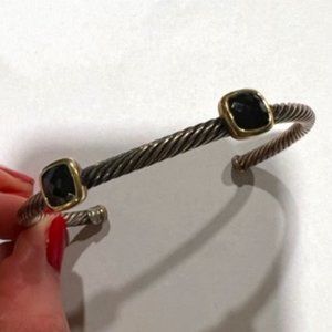David Yurman Black Onyx Cable Bracelet 18K 925